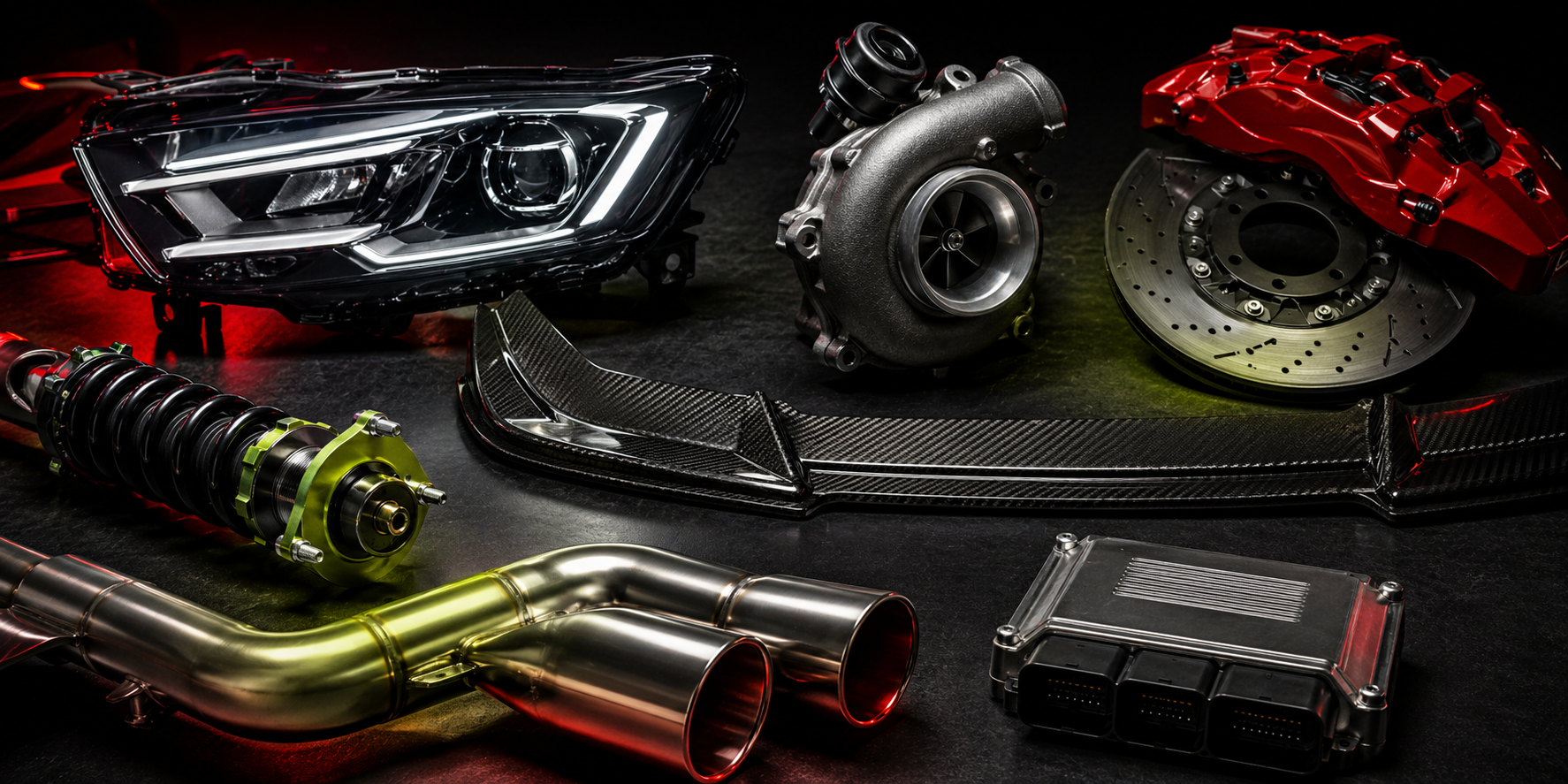 Faros, turbo, frenos, suspension, escape y bodykit performance